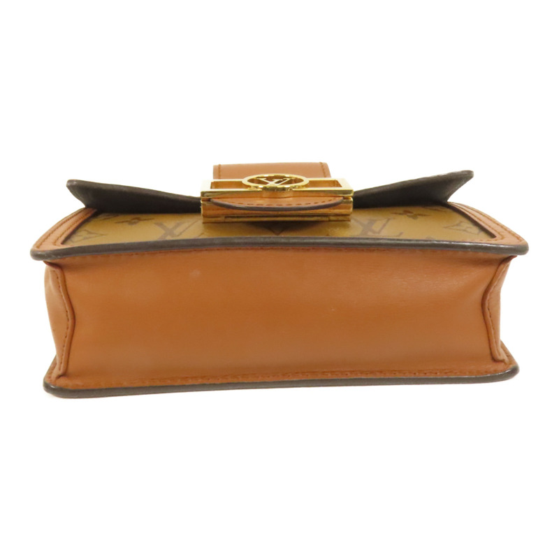 LOUIS VUITTON Monogram Reverse Mini Dauphine金扣肩背袋-3