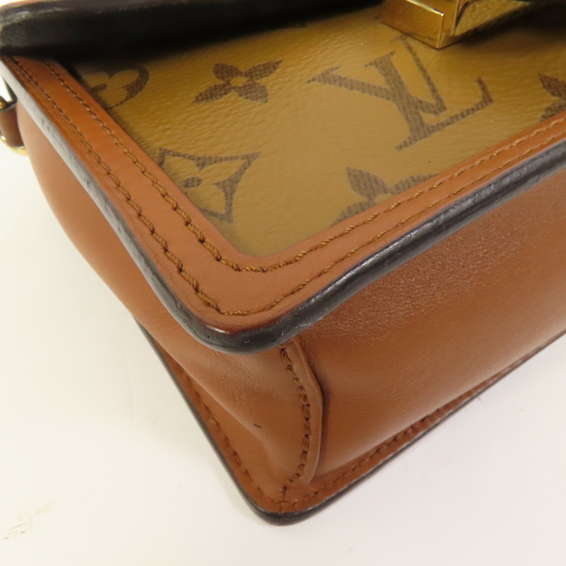 LOUIS VUITTON Monogram Reverse Mini Dauphine金扣肩背袋-8