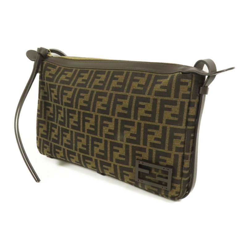 FENDI 帆布Shoulder Bag金扣肩背袋-2