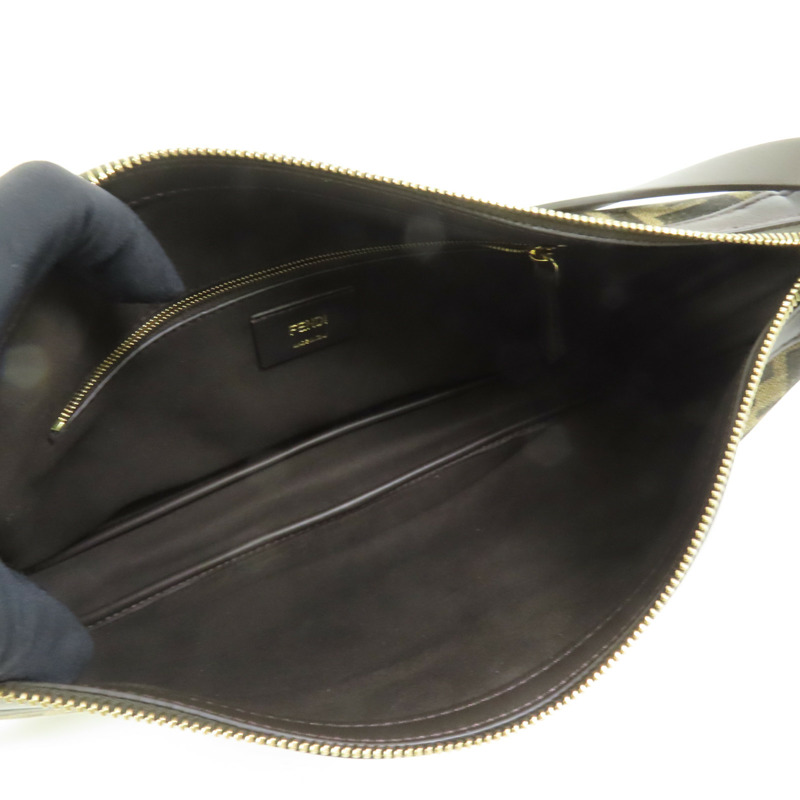FENDI 帆布Shoulder Bag金扣肩背袋-7