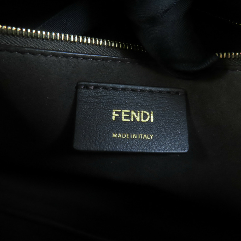 FENDI 帆布Shoulder Bag金扣肩背袋-9