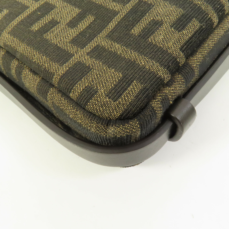 FENDI 帆布Shoulder Bag金扣肩背袋-12