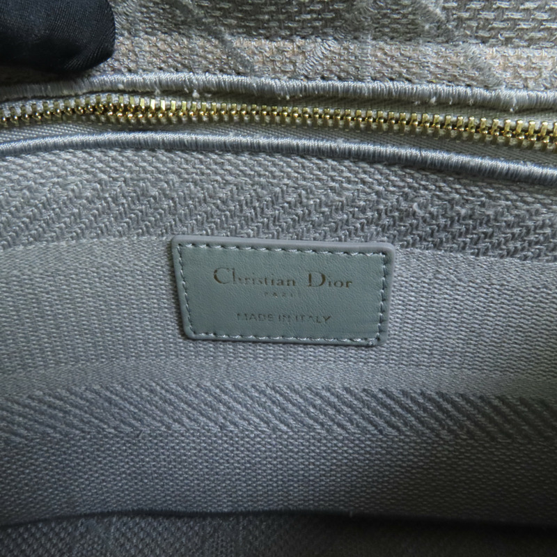 Dior 帆布Lady Dior D-Lite金扣手挽肩背兩用袋-8