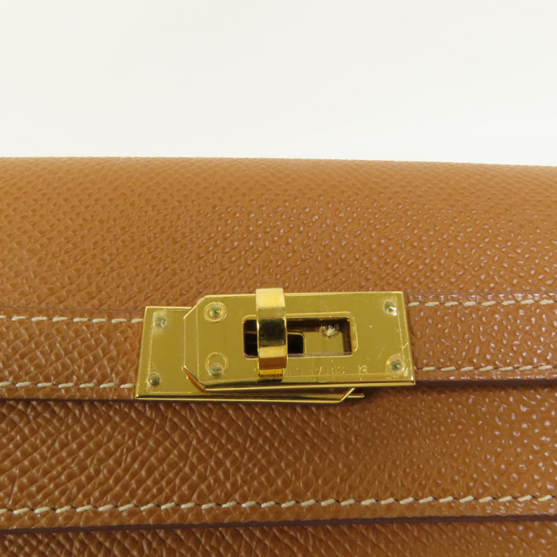 HERMES Epsom皮革Kelly To Go金扣肩背袋Gold-5