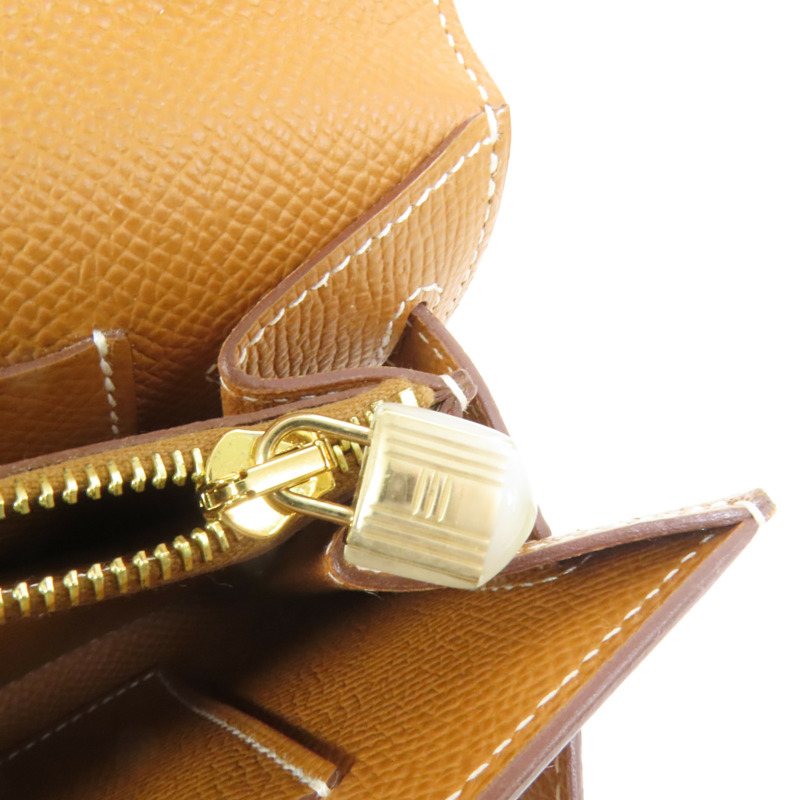 HERMES Epsom皮革Kelly To Go金扣肩背袋Gold-8