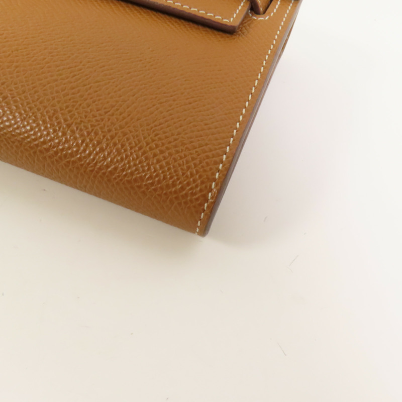 HERMES Epsom皮革Kelly To Go金扣肩背袋Gold-13