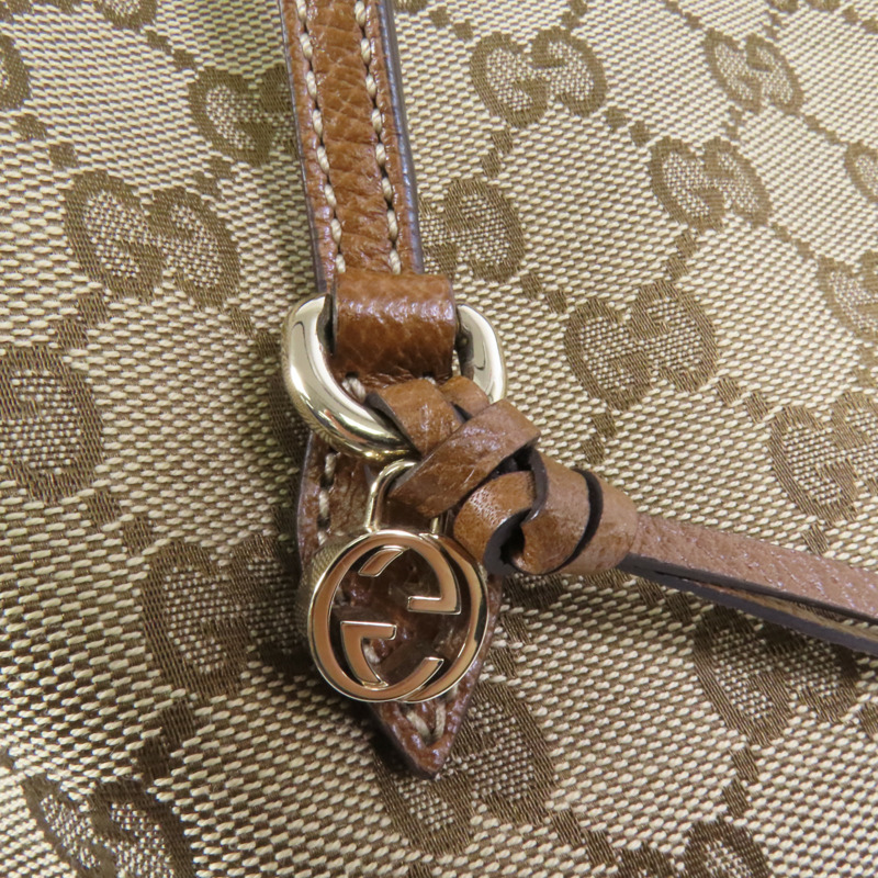 GUCCI 帆布2 Way Bag金扣手挽肩背兩用袋-5