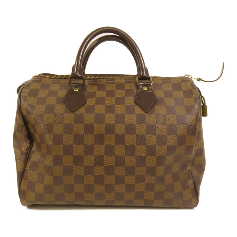 LOUIS VUITTON Damier Speedy 30金扣手挽袋-0