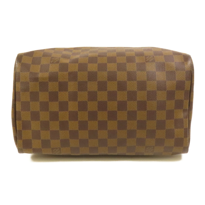 LOUIS VUITTON Damier Speedy 30金扣手挽袋-3