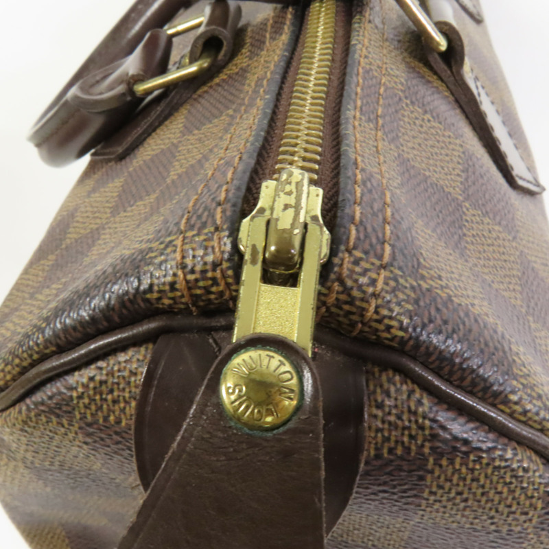 LOUIS VUITTON Damier Speedy 30金扣手挽袋-6