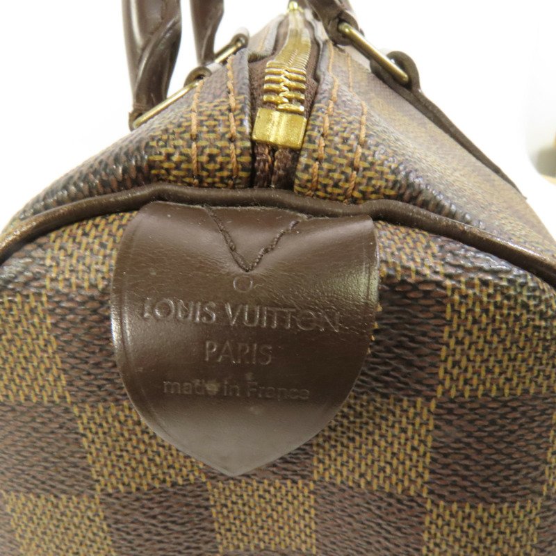 LOUIS VUITTON Damier Speedy 30金扣手挽袋-8