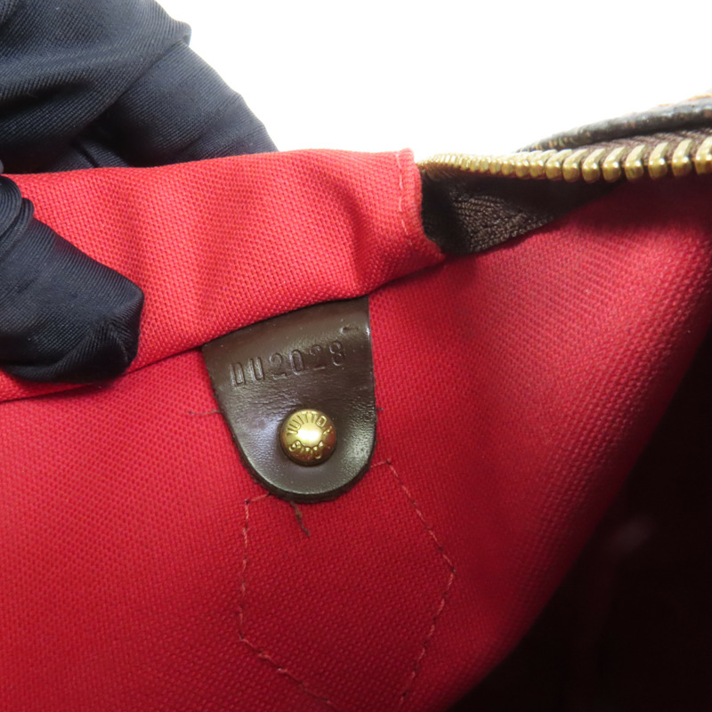 LOUIS VUITTON Damier Speedy 30金扣手挽袋-9