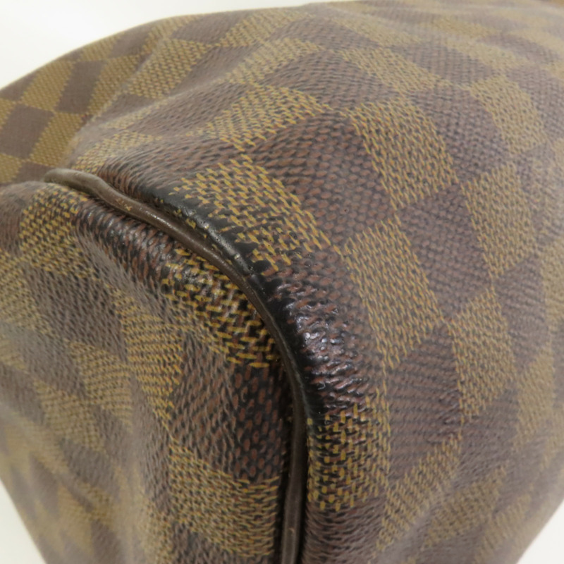 LOUIS VUITTON Damier Speedy 30金扣手挽袋-12