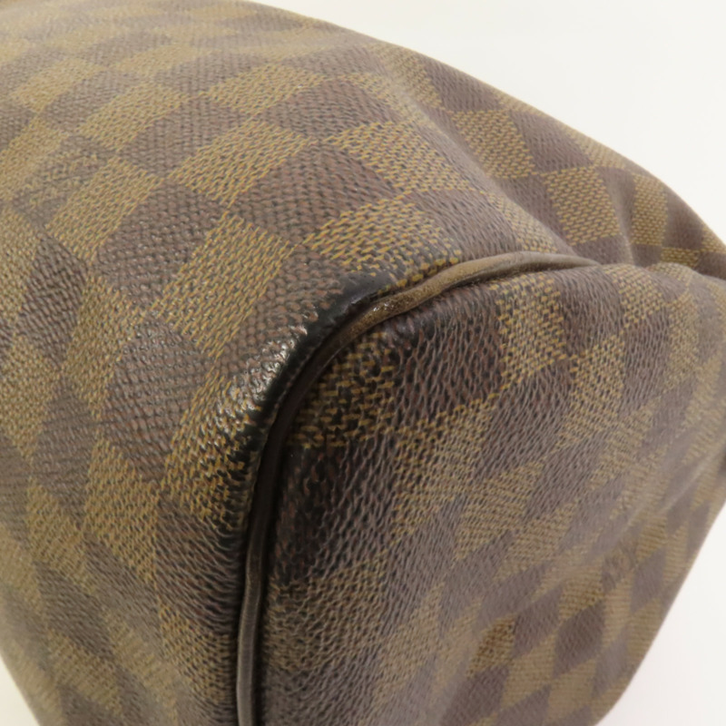 LOUIS VUITTON Damier Speedy 30金扣手挽袋-13