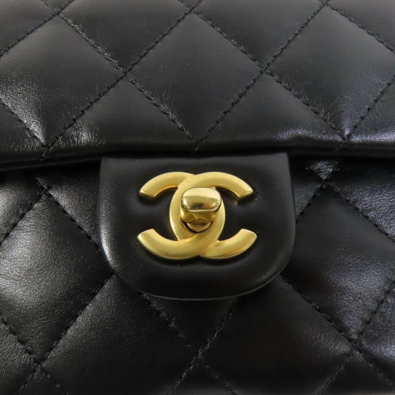 CHANEL 牛皮皮革Top Handle金扣手挽肩背兩用袋-6