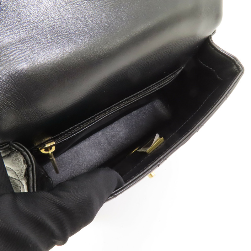 CHANEL 牛皮皮革Top Handle金扣手挽肩背兩用袋-7