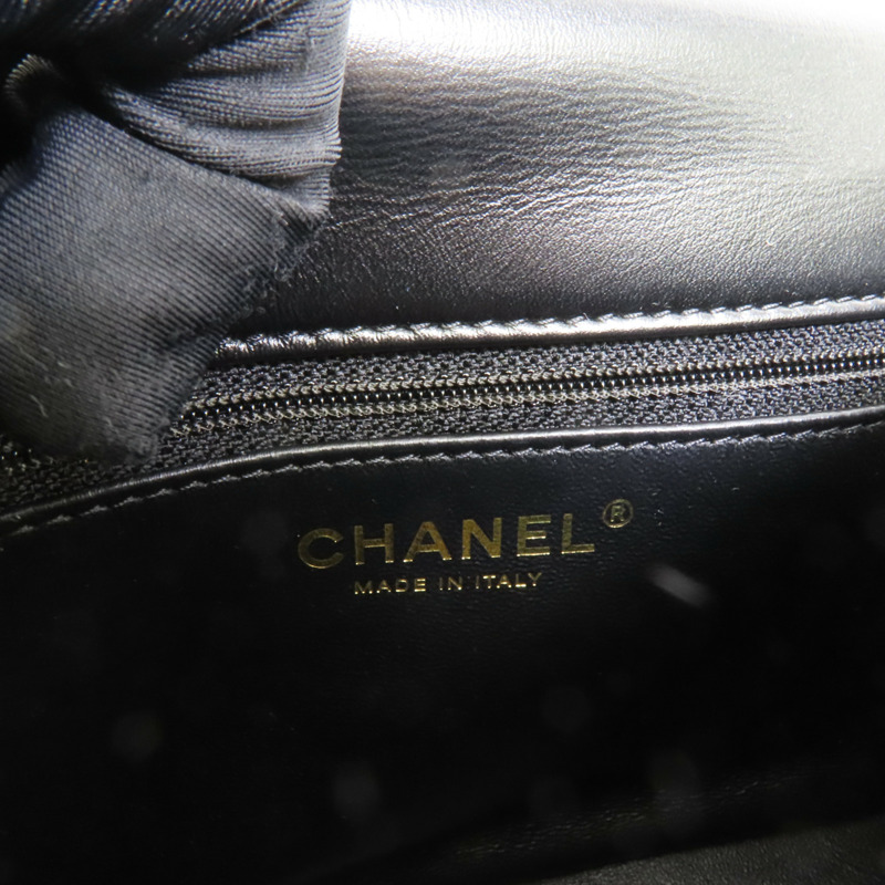 CHANEL 牛皮皮革Top Handle金扣手挽肩背兩用袋-8