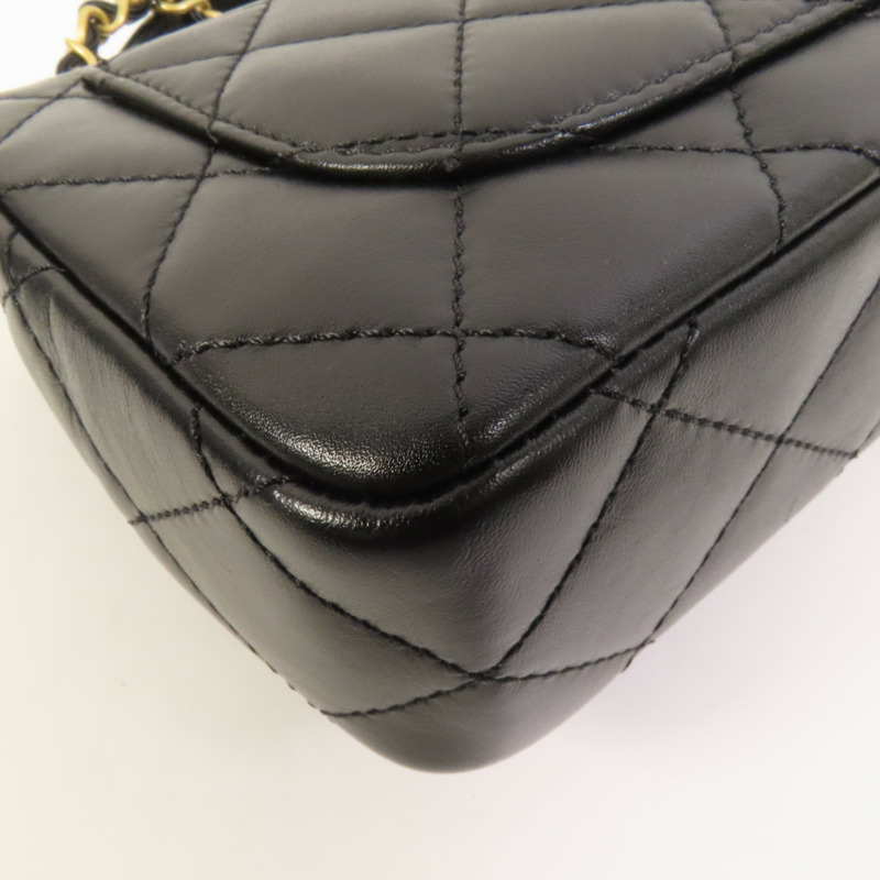 CHANEL 牛皮皮革Top Handle金扣手挽肩背兩用袋-13