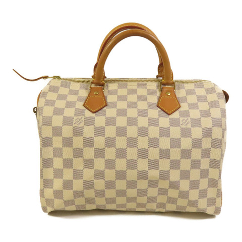 LOUIS VUITTON Damier Azur Speedy 30金扣手挽袋