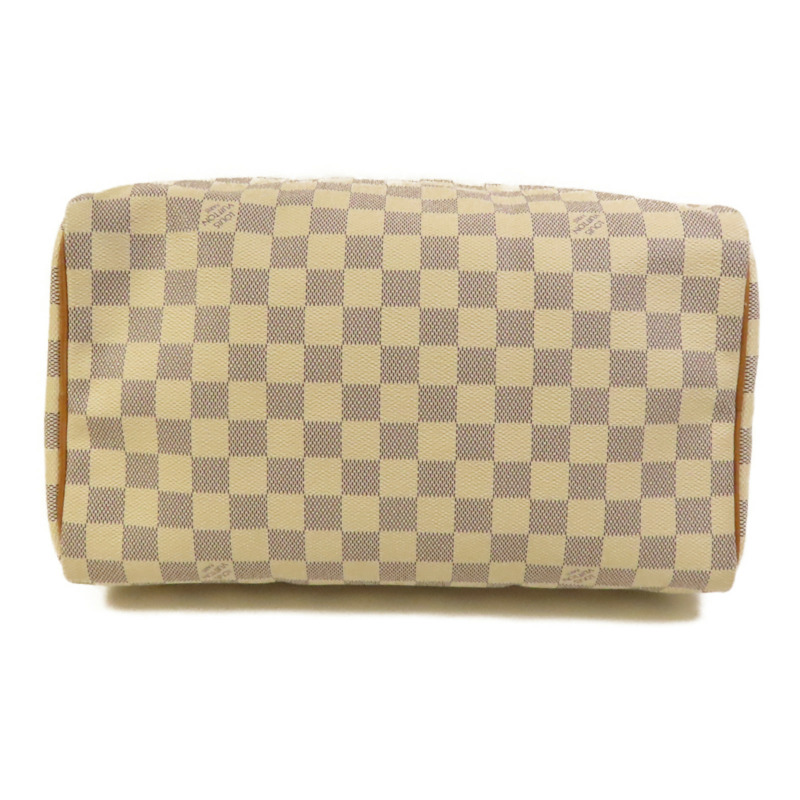 LOUIS VUITTON Damier Azur Speedy 30金扣手挽袋-3