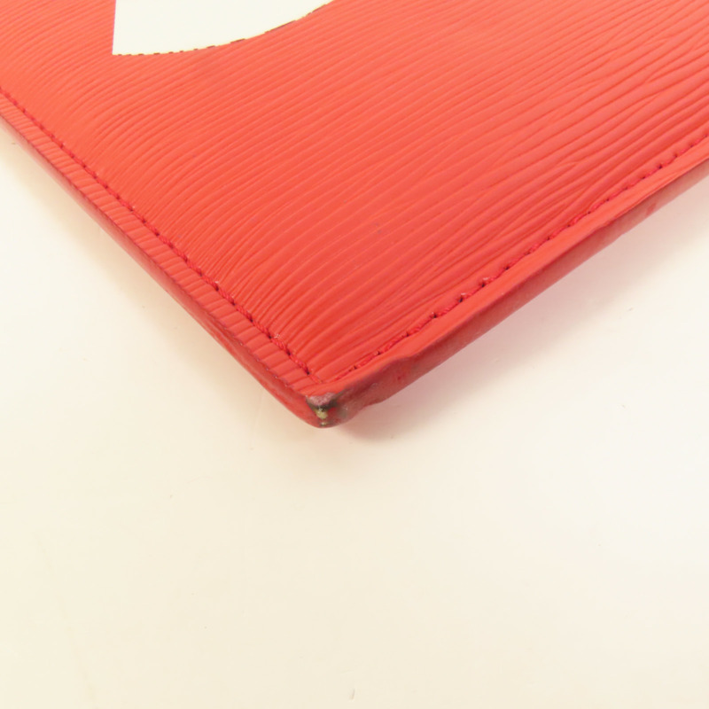 LOUIS VUITTON Epi Supreme Pochette Jules GM銀扣手拿包-12