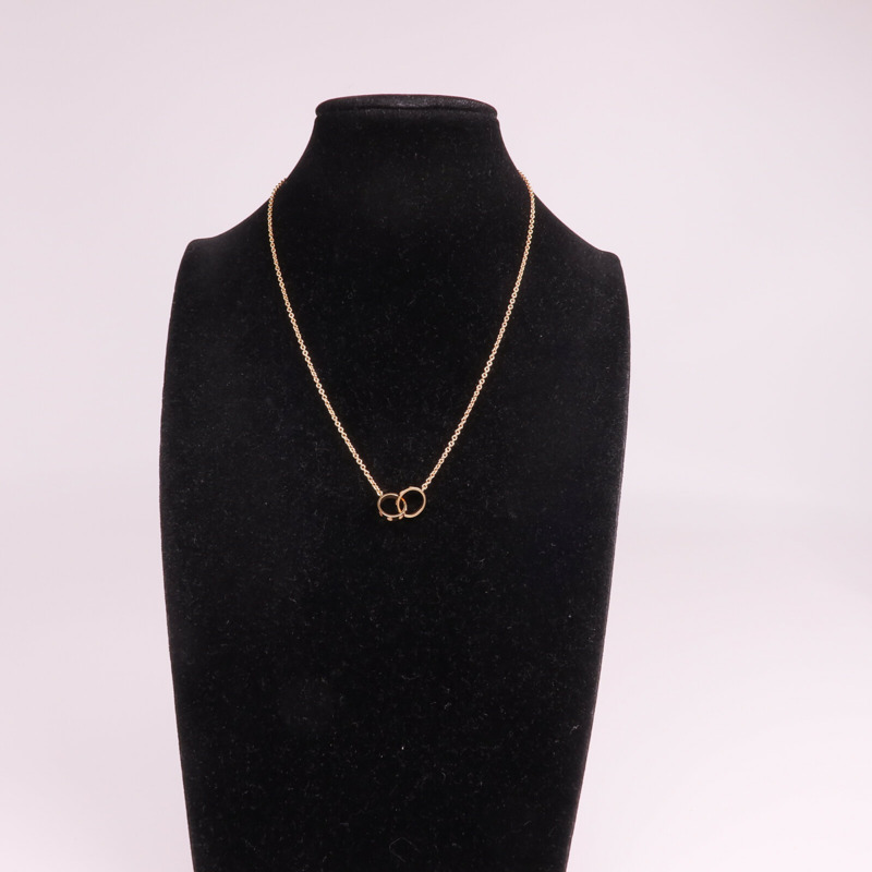 CARTIER 18K玫瑰金Love Necklace項鍊-8