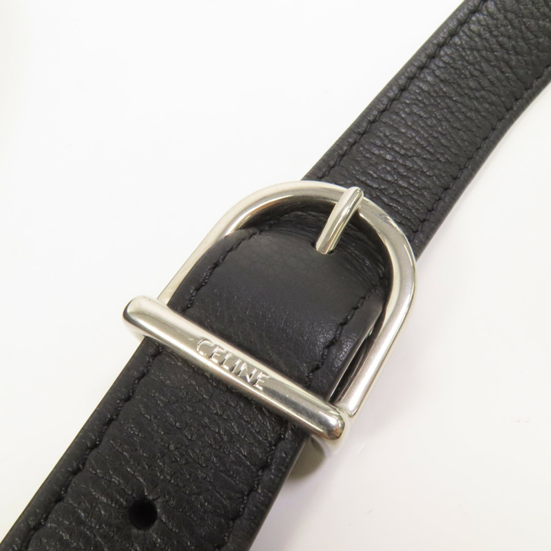 CELINE 牛皮皮革Romy銀扣手挽肩背兩用袋-5