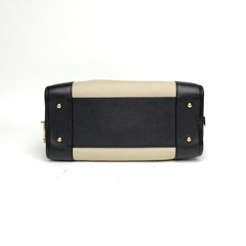 LOEWE Amazona29Bag黑白牛皮金扣手提包-3