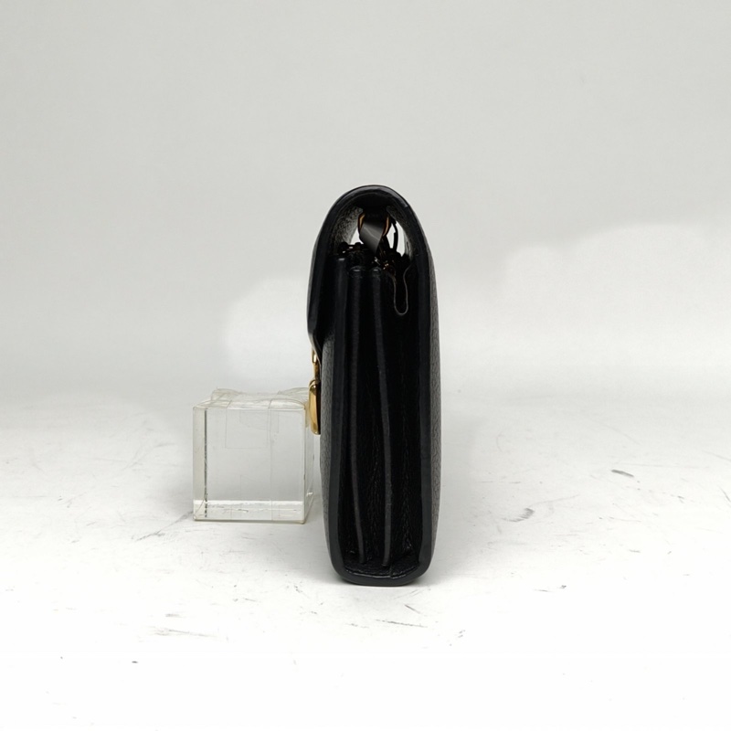 GUCCI Interlock風琴包小號20黑色牛皮金扣肩背包-1