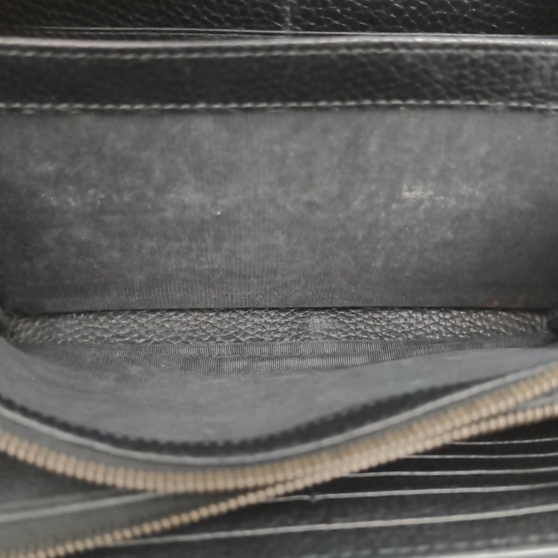 GUCCI Interlock風琴包小號20黑色牛皮金扣肩背包-5