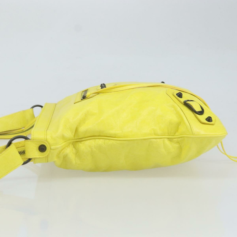 【日本直送】BALENCIAGA The Messenger 單肩包，黃色皮革，貨號 177289，正品號 170768V-3