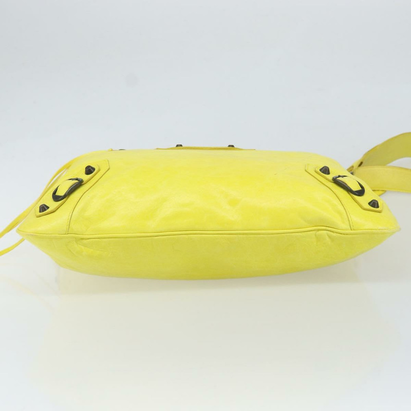 【日本直送】BALENCIAGA The Messenger 單肩包，黃色皮革，貨號 177289，正品號 170768V-4