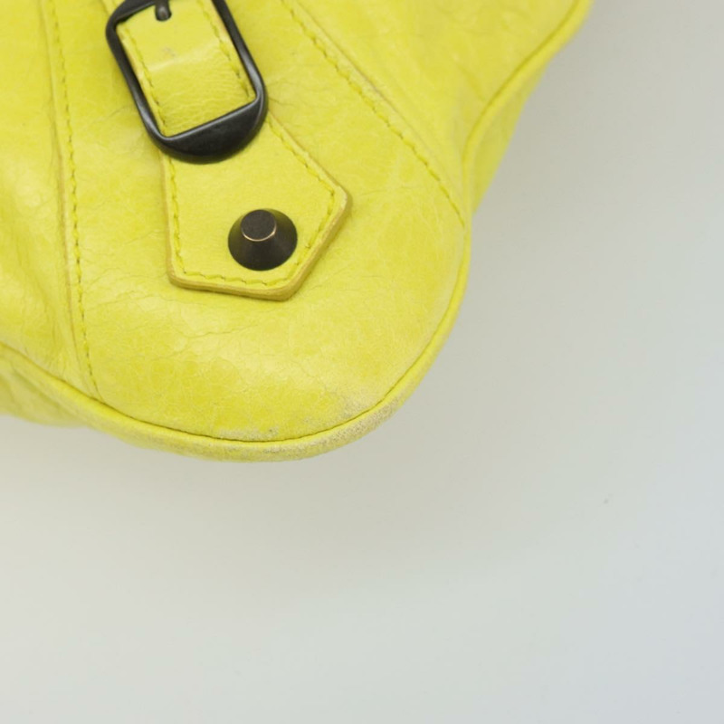 【日本直送】BALENCIAGA The Messenger 單肩包，黃色皮革，貨號 177289，正品號 170768V-14