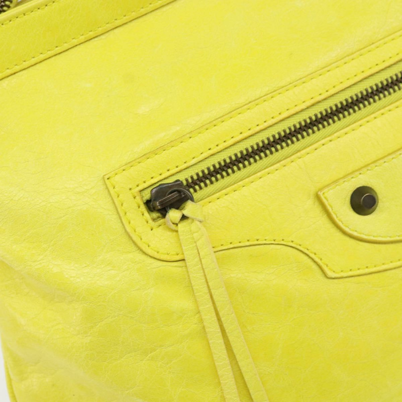 【日本直送】BALENCIAGA The Messenger 單肩包，黃色皮革，貨號 177289，正品號 170768V-18