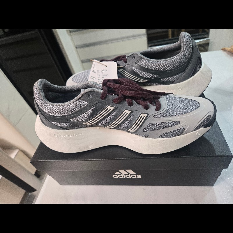 🛍全新品🛍📢降價囉📢~adidas復古厚底老爹鞋 灰 紅 厚底 緩震 運動鞋 愛迪達-1