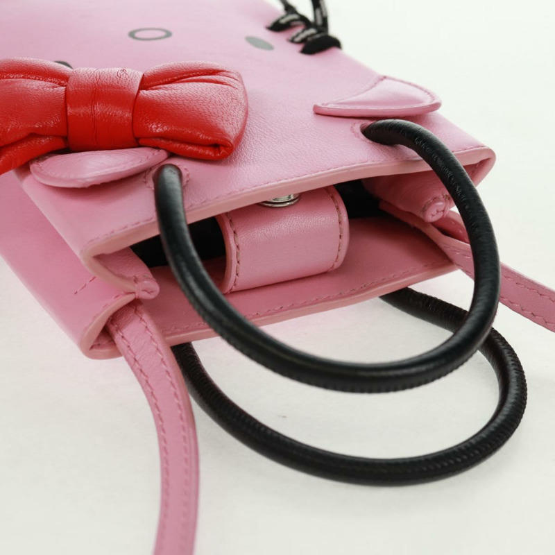 【日本直送】BALENCIAGA 2020春夏 Hello Kitty 手提包 小牛皮 兩用 粉紅色 619043 正品 170731SM-5