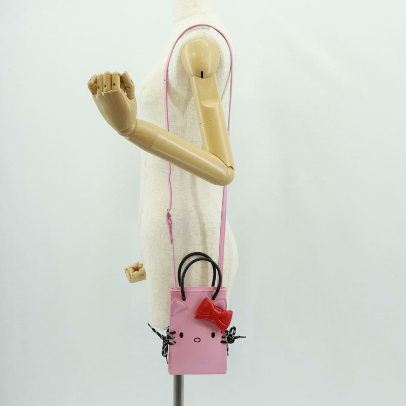 【日本直送】BALENCIAGA 2020春夏 Hello Kitty 手提包 小牛皮 兩用 粉紅色 619043 正品 170731SM-28