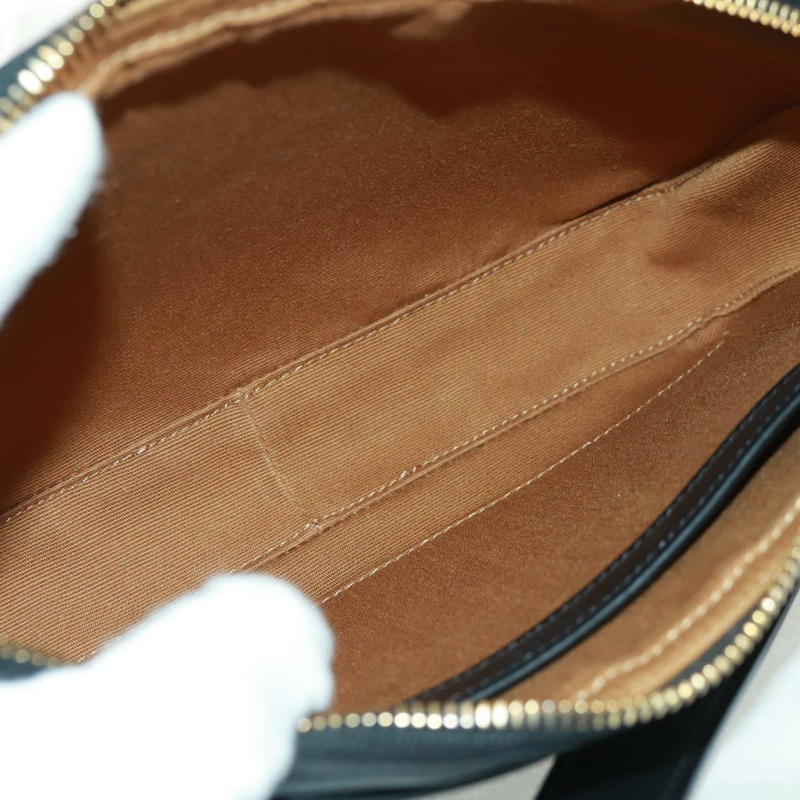 【日本直送】CELINE Triomphe 中斜背包/肩背包 PVC 黑色金色 正品 BA9639M-9