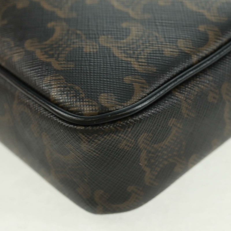 【日本直送】CELINE Triomphe 中斜背包/肩背包 PVC 黑色金色 正品 BA9639M-17