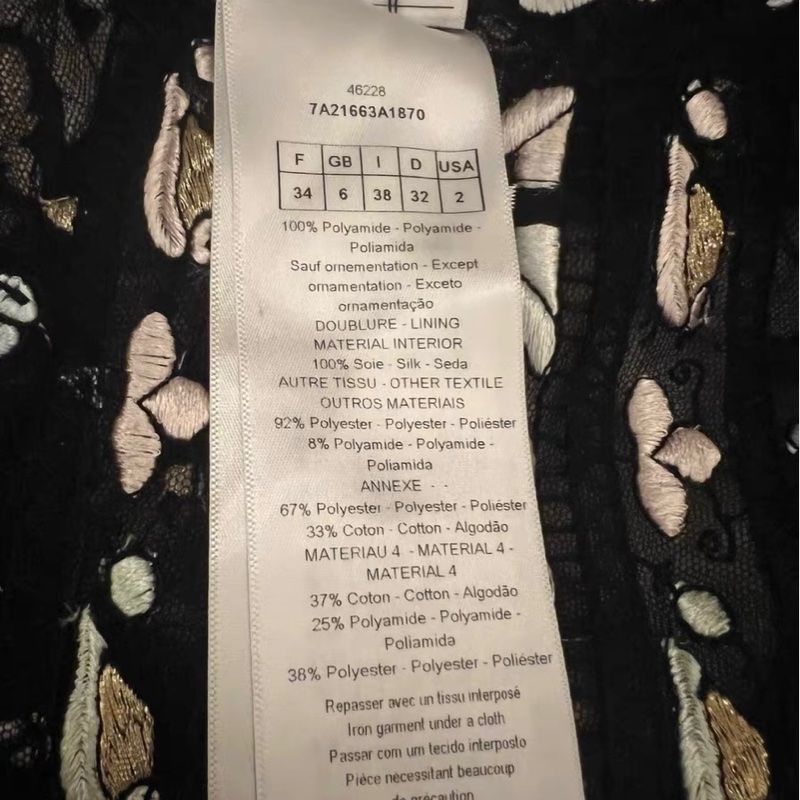 Dior刺繡連衣裙34碼偏大-3