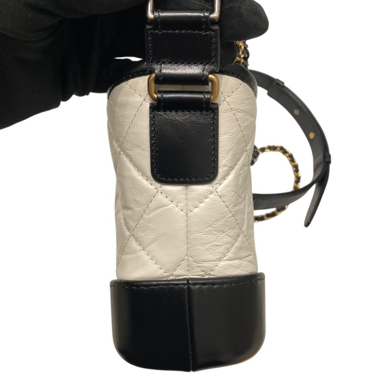 CHANEL 香奈兒 A91810 Gabrielle Hobo 羊皮 肩背包 拚色 雙色鍊-3