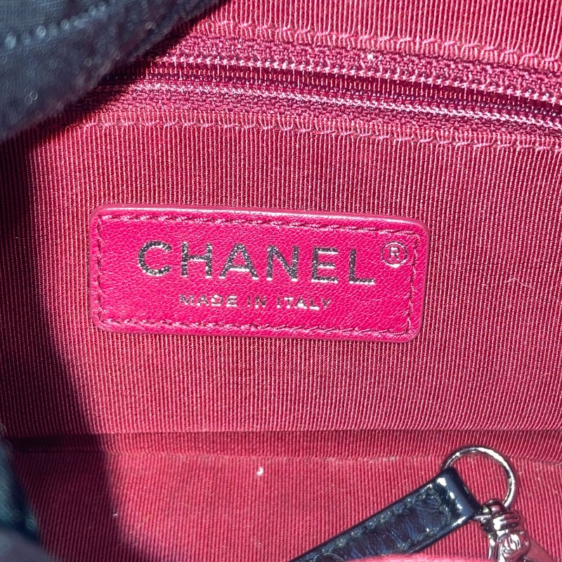 CHANEL 香奈兒 A91810 Gabrielle Hobo 羊皮 肩背包 拚色 雙色鍊-9