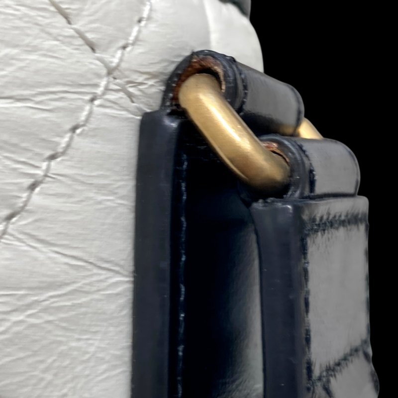 CHANEL 香奈兒 A91810 Gabrielle Hobo 羊皮 肩背包 拚色 雙色鍊-14