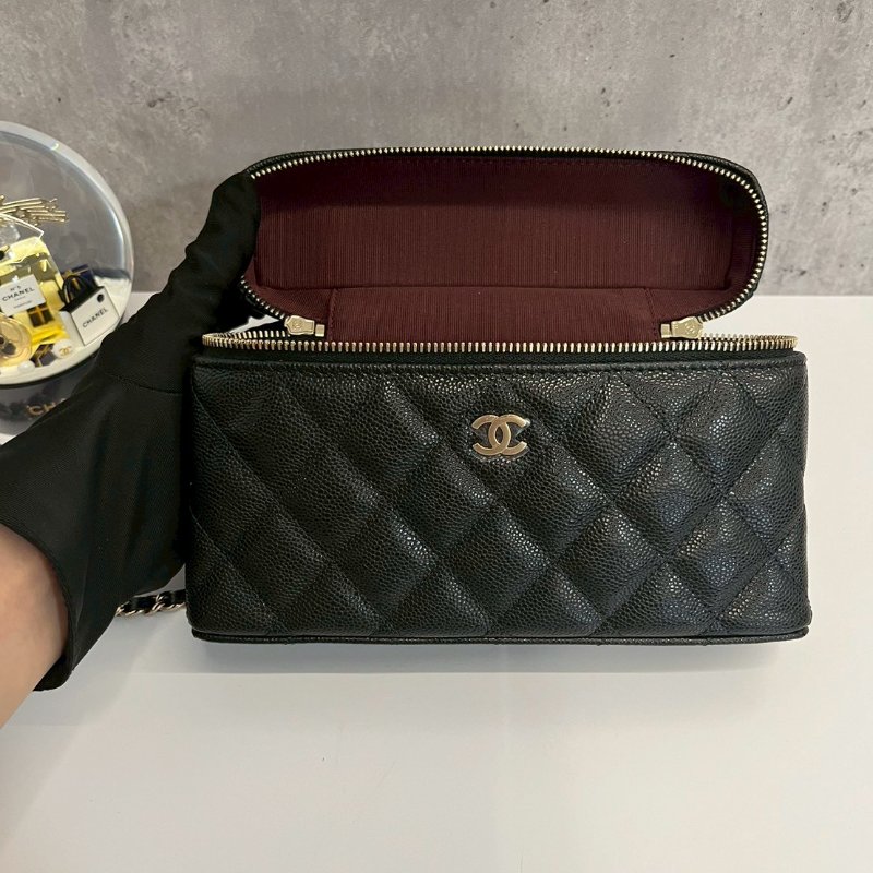 Chanel 26p LP包 黑金荔枝牛-7