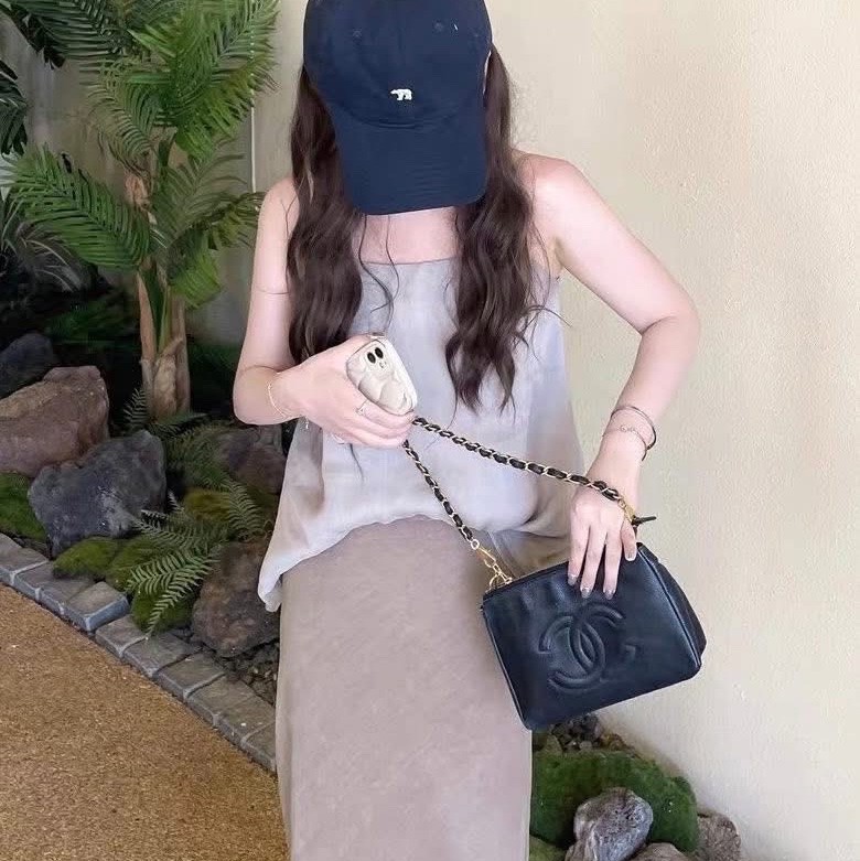 Chanel香奈兒荔枝雙C化妝包鏈條包🏅-2