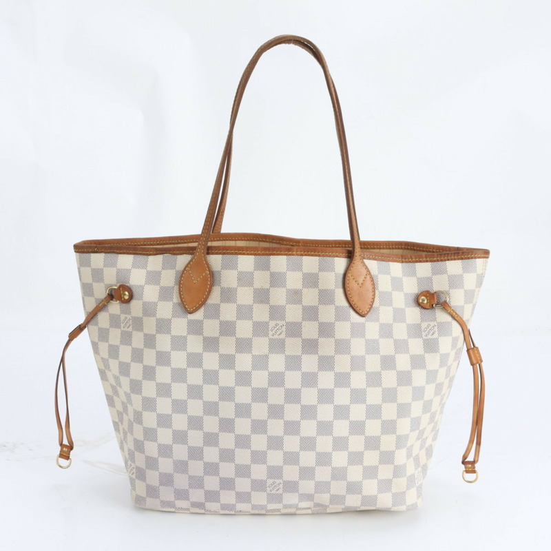 路易威登 Damier Azur Neverfull MM N51107 女士真皮手提包/單肩包-2