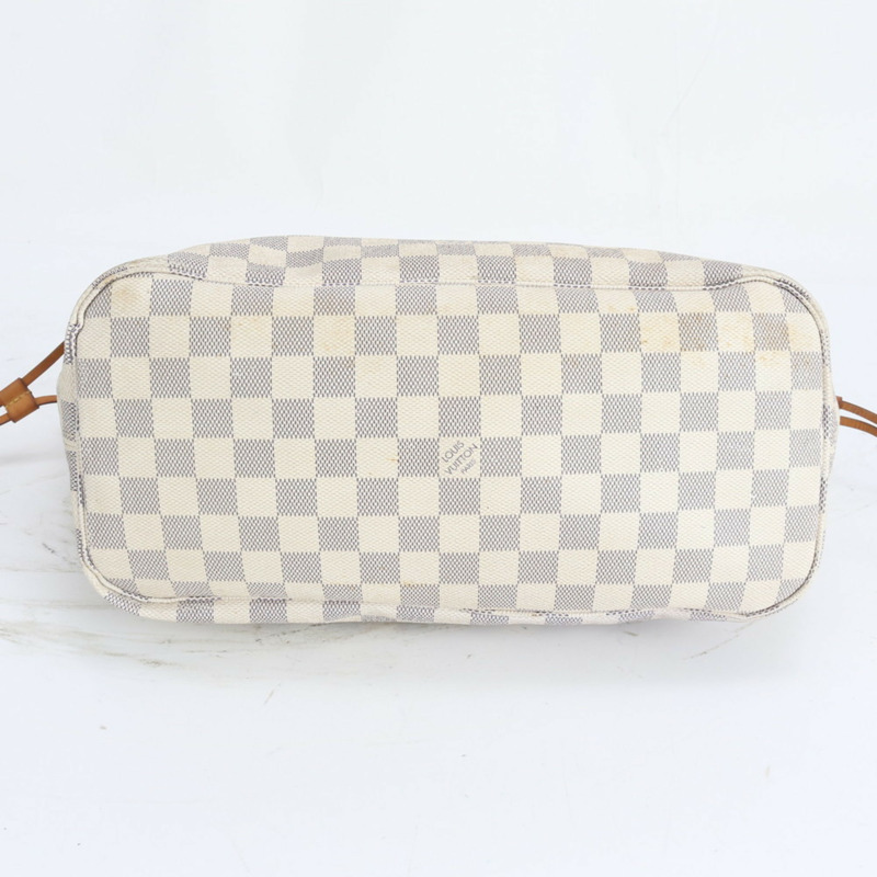 路易威登 Damier Azur Neverfull MM N51107 女士真皮手提包/單肩包-4