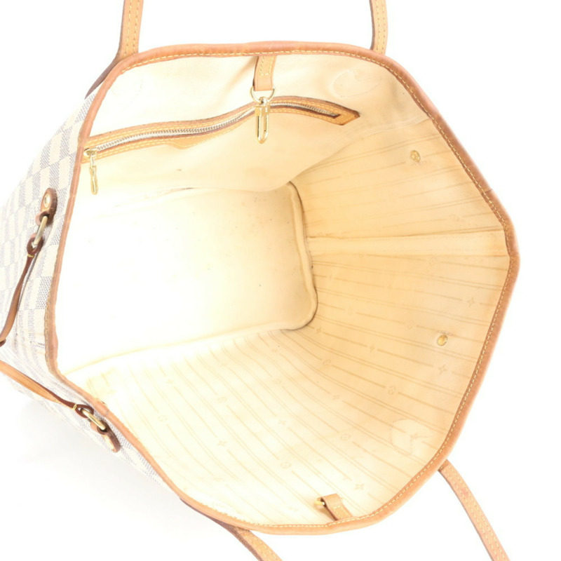 路易威登 Damier Azur Neverfull MM N51107 女士真皮手提包/單肩包-6