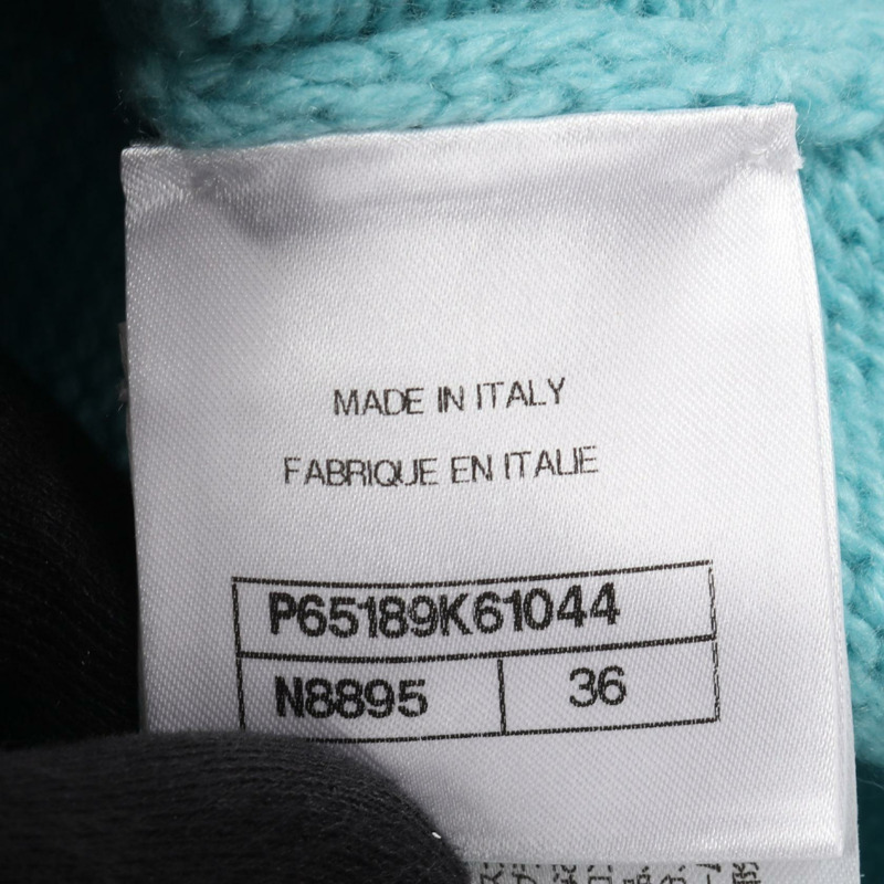 香奈兒針織毛衣 #36 P65189K61044 20B 羊絨藍色二手女款-3