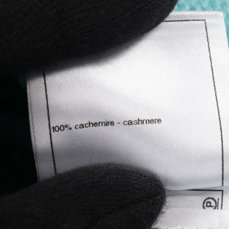 香奈兒針織毛衣 #36 P65189K61044 20B 羊絨藍色二手女款-4